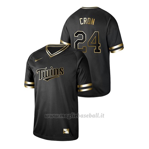 Maglia Baseball Hombre Minnesota Twins C.j. Cron 2019 Golden Edition Nero